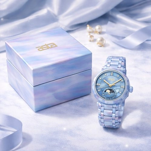asta-Women Acetate Japan Quartz Watch Aurora Star-Tide Phantom 11601-Acetate Strap