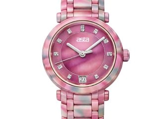asta-Women Acetate Japan Quartz Watch Rose Agate Essence 11701-Acetate Strap