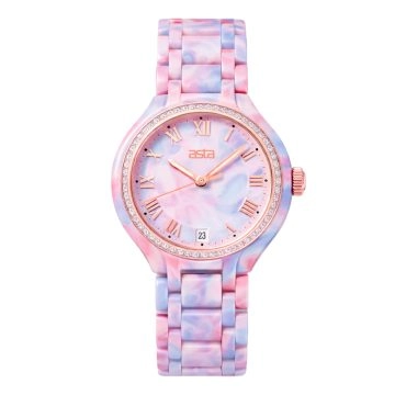 asta-Women Acetate Japan Quartz Watch Cloud Dream Neon Swirl 11801-Acetate Strap