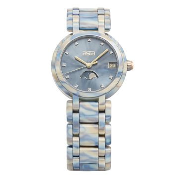 asta-Women Acetate Japan Quartz Watch Lunar Glacier Phantom 12301-Acetate Strap