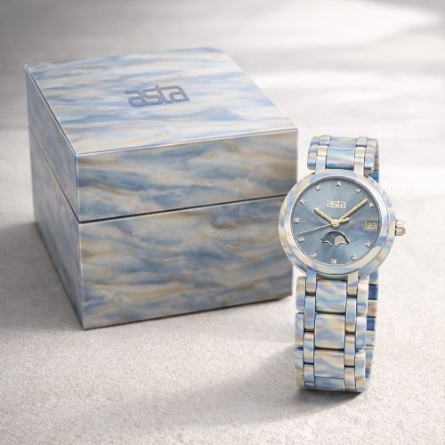 asta-Women Acetate Japan Quartz Watch Lunar Glacier Phantom 12301-Acetate Strap