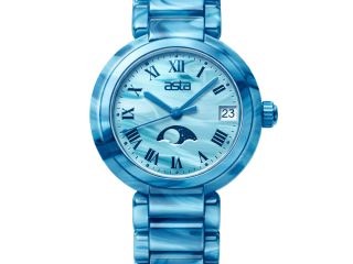asta-Women Acetate Japan Quartz Watch Celestial Blue Onyx Essence 12401-Acetate Strap
