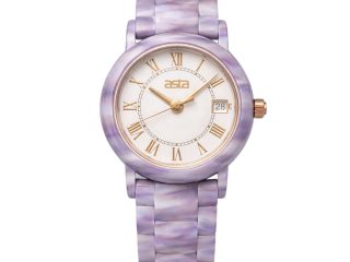 asta-Women Acetate Japan Quartz Watch Mist Lavender Drift 12501-Acetate Strap