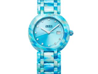 asta-Women Acetate Japan Quartz Watch Morning Ocean Drift 12801-Acetate Strap