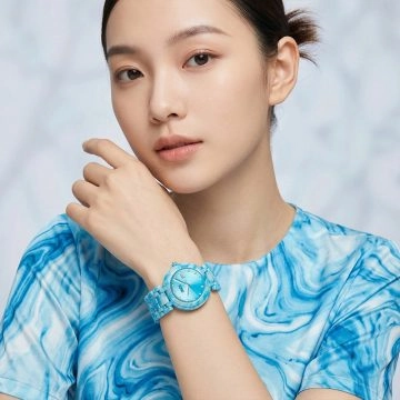 asta-Women Acetate Japan Quartz Watch Morning Ocean Drift 12801-Acetate Strap