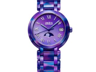 asta-Women Acetate Japan Quartz Watch Cyber Neon Swirl 13101-Acetate Strap