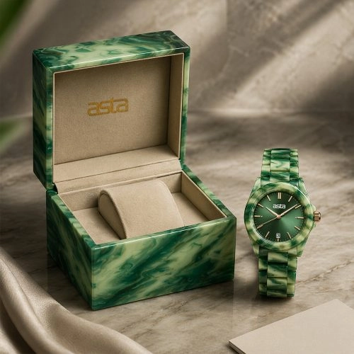 asta-Women Acetate Japan Quartz Watch Paraiba Cloud Essence 13201-Acetate Strap