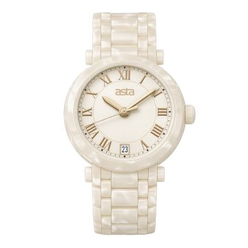asta-Women Acetate Japan Quartz Watch Cloud Dancer 9502-Acetate Strap