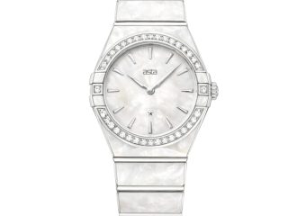 asta-Women Acetate Japan Quartz Watch Glacier Obsidian White 13301-Acetate Strap