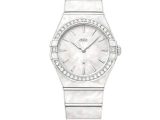 asta-Women Acetate Japan Quartz Watch Glacier Obsidian White 13301-Acetate Strap