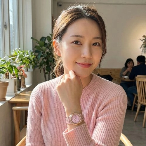 asta-Women Acetate Japan Quartz Watch Pink Quartz Essence Swirl 13303-Acetate Strap