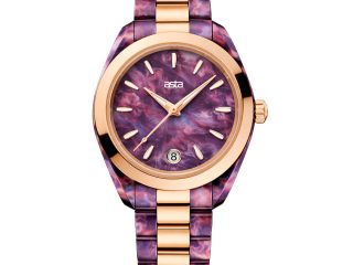 asta-Women Acetate Japan Quartz Watch Aurora Violet Essence 13402-Acetate Strap