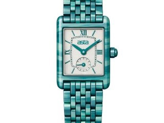 asta-Women Acetate Japan Quartz Watch Peacock Obsidian Swirl 13501-Acetate Strap