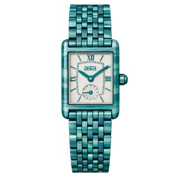 asta-Women Acetate Japan Quartz Watch Peacock Obsidian Swirl 13501-Acetate Strap