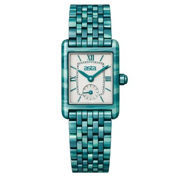 asta-Women Acetate Japan Quartz Watch Peacock Obsidian Swirl 13501-Acetate Strap