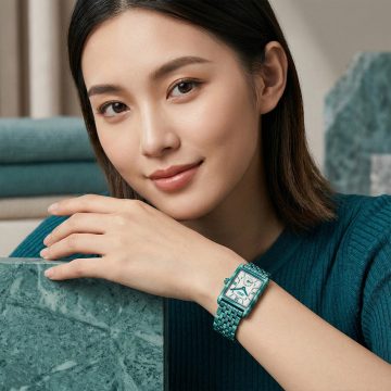 asta-Women Acetate Japan Quartz Watch Peacock Obsidian Swirl 13501-Acetate Strap