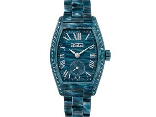 asta-Women Acetate Japan Quartz Watch Deep Sea Obsidian Swirl 13801-Acetate Strap