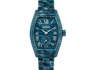 asta-Women Acetate Japan Quartz Watch Deep Sea Obsidian Swirl 13801-Acetate Strap