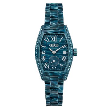 asta-Women Acetate Japan Quartz Watch Deep Sea Obsidian Swirl 13801-Acetate Strap