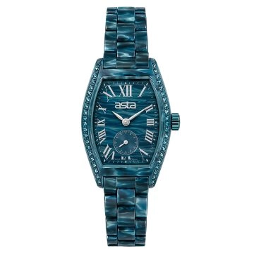 asta-Women Acetate Japan Quartz Watch Deep Sea Obsidian Swirl 13801-Acetate Strap