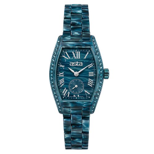 asta-Women Acetate Japan Quartz Watch Deep Sea Obsidian Swirl 13801-Acetate Strap