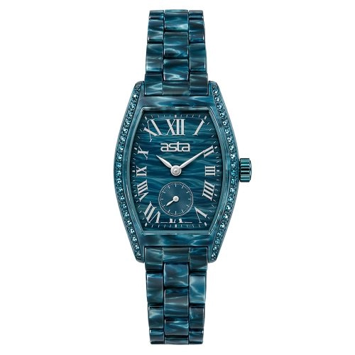 asta-Women Acetate Japan Quartz Watch Deep Sea Obsidian Swirl 13801-Acetate Strap