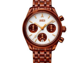 asta-Women Acetate Japan Quartz Watch Lava Amber Essence 14301-Acetate Strap