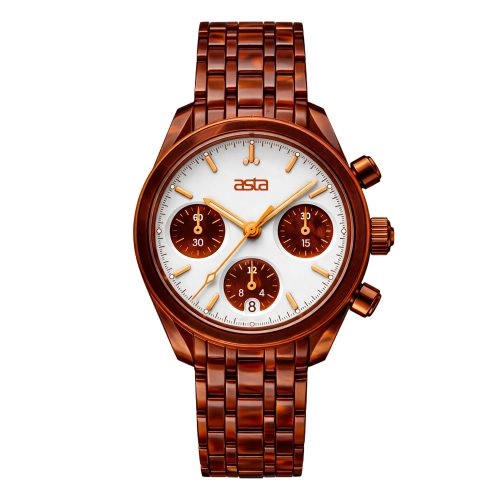 asta-Women Acetate Japan Quartz Watch Lava Amber Essence 14301-Acetate Strap