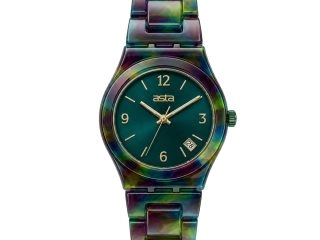 asta-Women Acetate Japan Quartz Watch Verdan Nebula Drift 14601-Acetate Strap