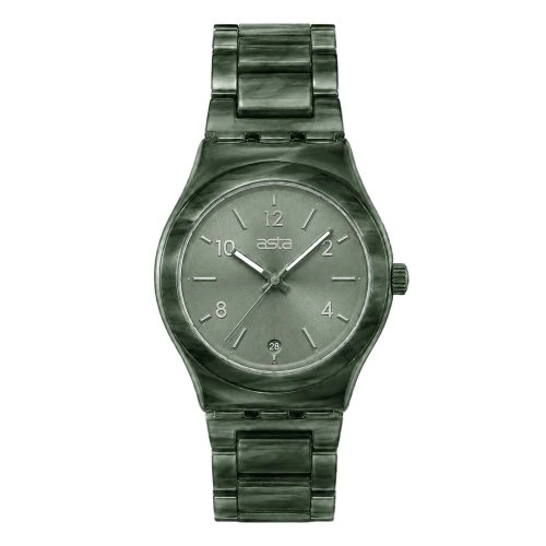 asta-Эмэгтэйчүүдэд зориулсан ацетат, Япон кварц цаг, Sage Vein Essence 14701-ацетат оосор