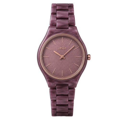 asta-Women Acetate Japan Quartz Watch Aurora Violet Essence 14901-Acetate Strap