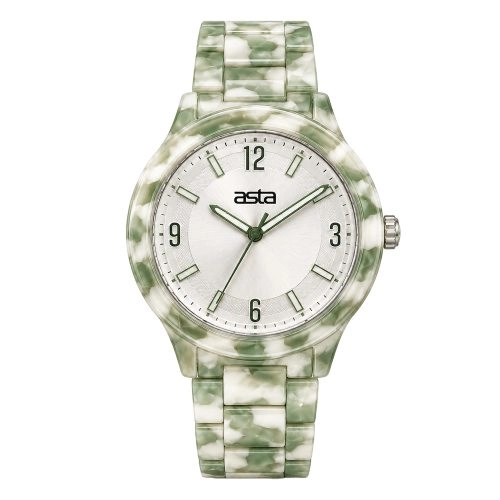 asta-Women Acetate Japan Quartz Watch Meadow Reflection Drift 15101-Acetate Strap