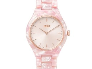 asta-Women Acetate Japan Quartz Watch Sakura Ice Phantom Swirl 15301-Acetate Strap