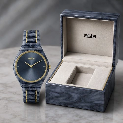 asta-Women Acetate Japan Quartz Watch Midnight Azure Essence 15401-Acetate Strap