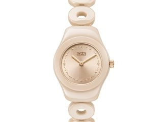 asta-Women Acetate Japan Quartz Watch Creamy Obsidian Glow 15701-Acetate Strap