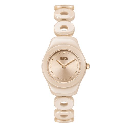 asta-Women Acetate Japan Quartz Watch Creamy Obsidian Glow 15701-Acetate Strap