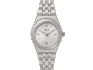 asta-Women Acetate Japan Quartz Watch Lunar Silver Obsidian 15801-Acetate Strap