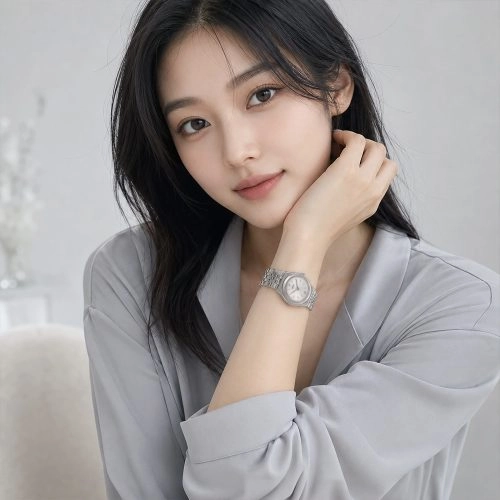 asta-Women Acetate Japan Quartz Watch Lunar Silver Obsidian 15801-Acetate Strap