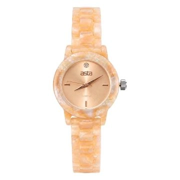 asta-Women Acetate Japan Quartz Watch Vanilla Sorbet Luxury 25903-Acetate Strap