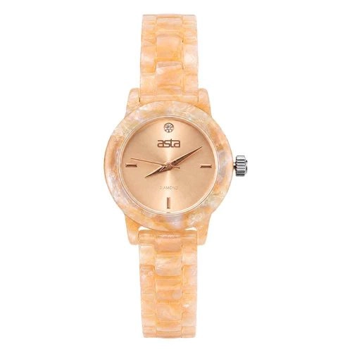 asta-Women Acetate Japan Quartz Watch Vanilla Sorbet Luxury 25903-Acetate Strap