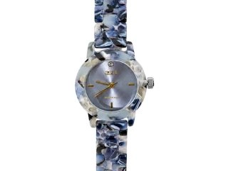 asta-Women Acetate Japan Quartz Watch Nordic Ice & Cobalt Porcelain Swirl 25902-Acetate Strap