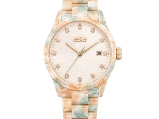 asta-Women Acetate Japan Quartz Watch Peach Creek Drift 16401-Acetate Strap