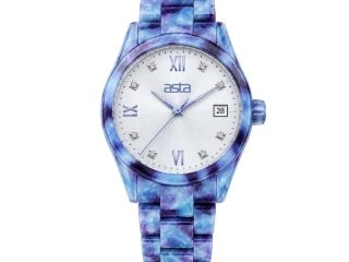 asta-Women Acetate Japan Quartz Watch Galaxy Dust Drift 16801-Acetate Strap