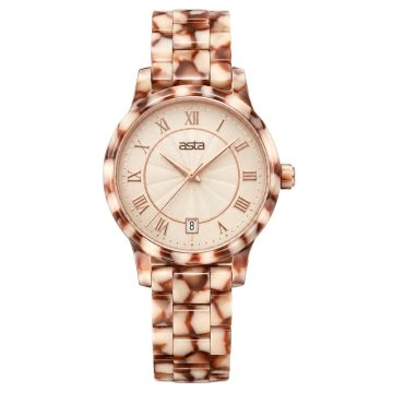 asta-Women Acetate Japan Quartz Watch Chai Leopard Obsidian 17001-Acetate Strap