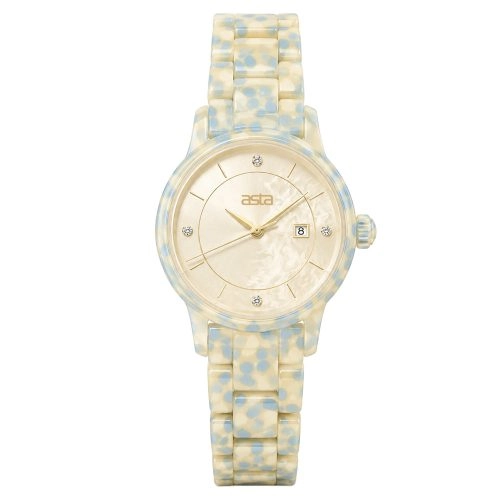 asta-Women Acetate Japan Quartz Watch Azure Sand Essence 17201-Acetate Strap