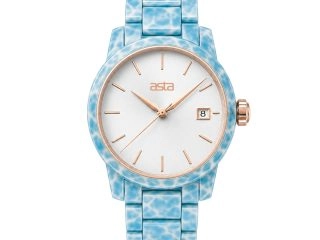 asta-Women Acetate Japan Quartz Watch Glacial Float Drift 17301-Acetate Strap