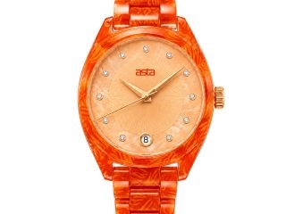 asta-Women Acetate Japan Quartz Watch Melted Amber Essence 17701-Acetate Strap