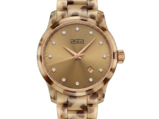 asta-Women Acetate Japan Quartz Watch Warm Sand Essence 17801-Acetate Strap