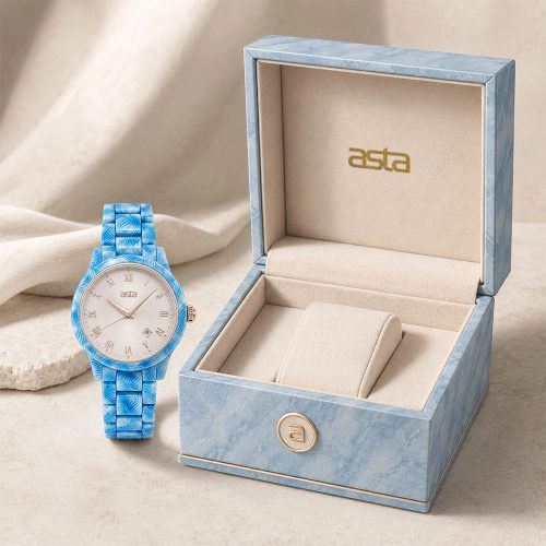asta-Women Acetate Japan Quartz Watch Lagoon Sorbet Drift 17901-Acetate Strap