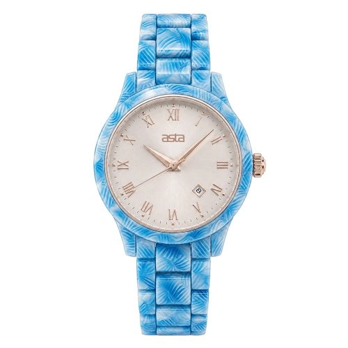 asta-Women Acetate Japan Quartz Watch Lagoon Sorbet Drift 17901-Acetate Strap
